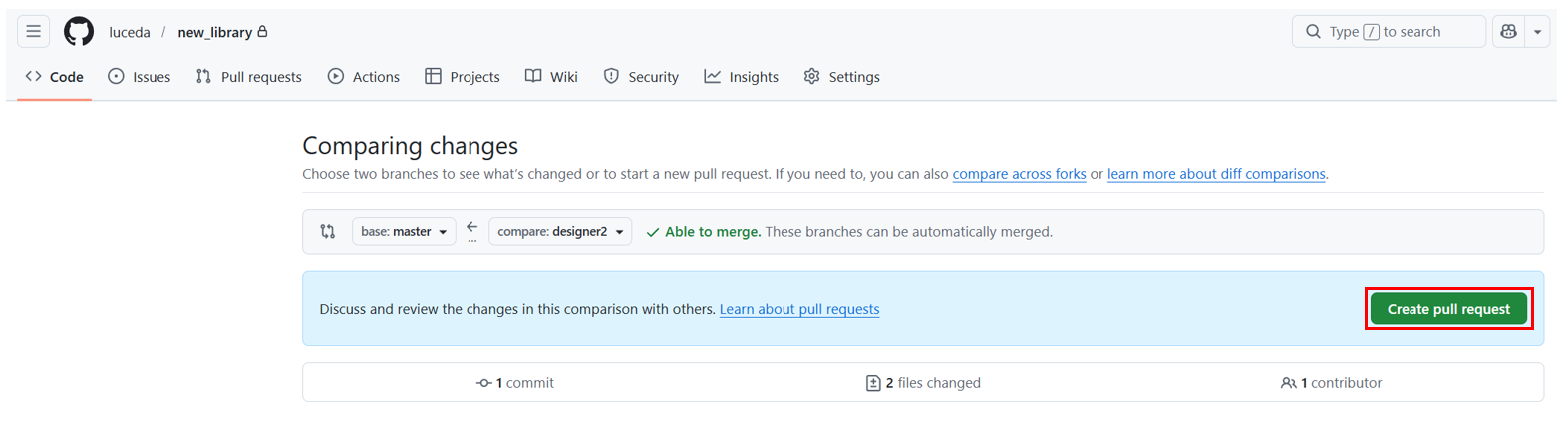 3.6.3. Creating a Pull Request in GitHub — Luceda Academy 2026.06 ...