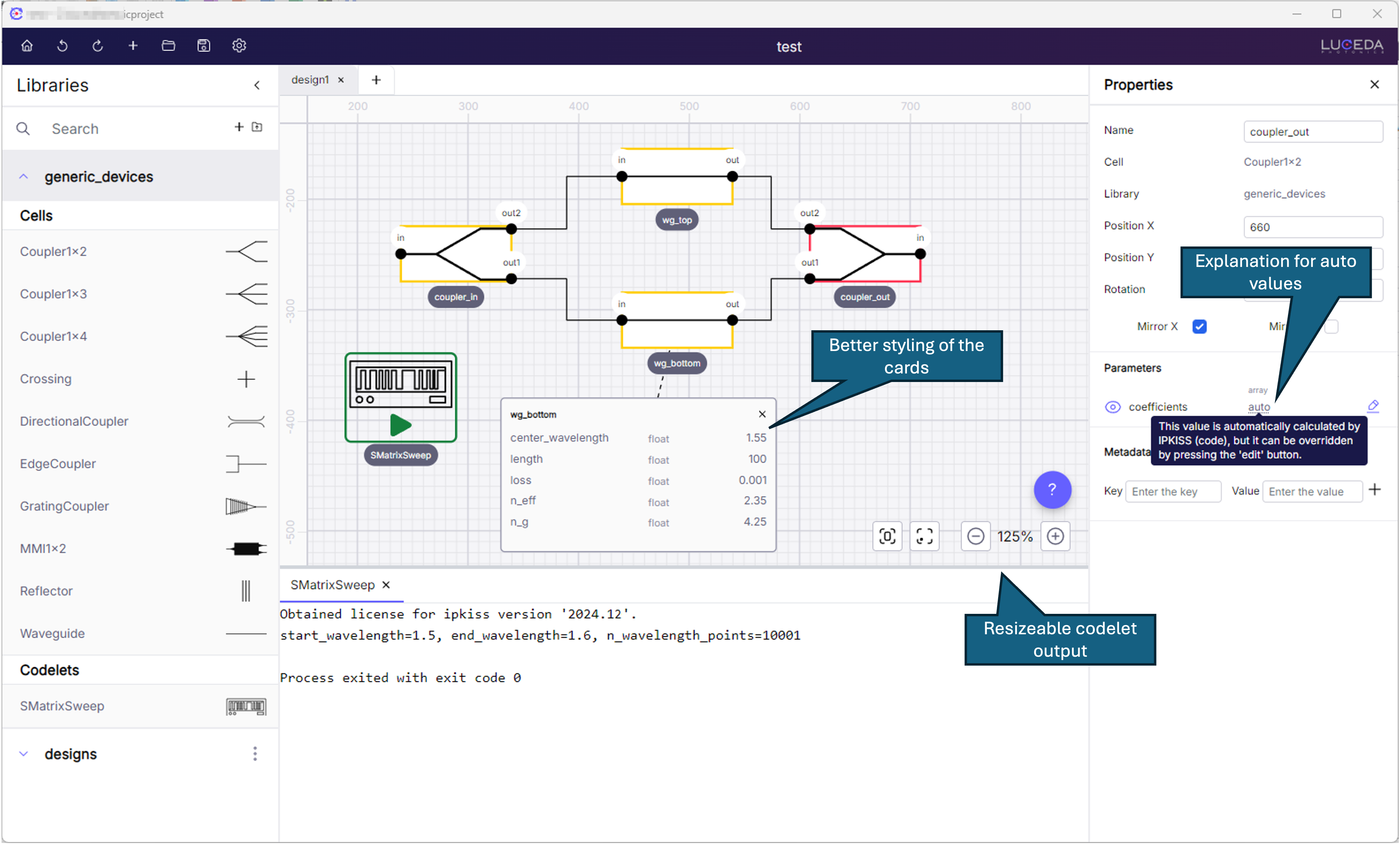 Improved styling in IPKISS Canvas.